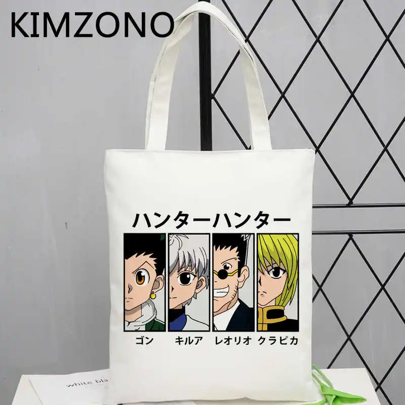 

Hunter x Hunter shopping bag handbag canvas cotton bolso bag jute bolsas ecologicas string foldable sac tissu
