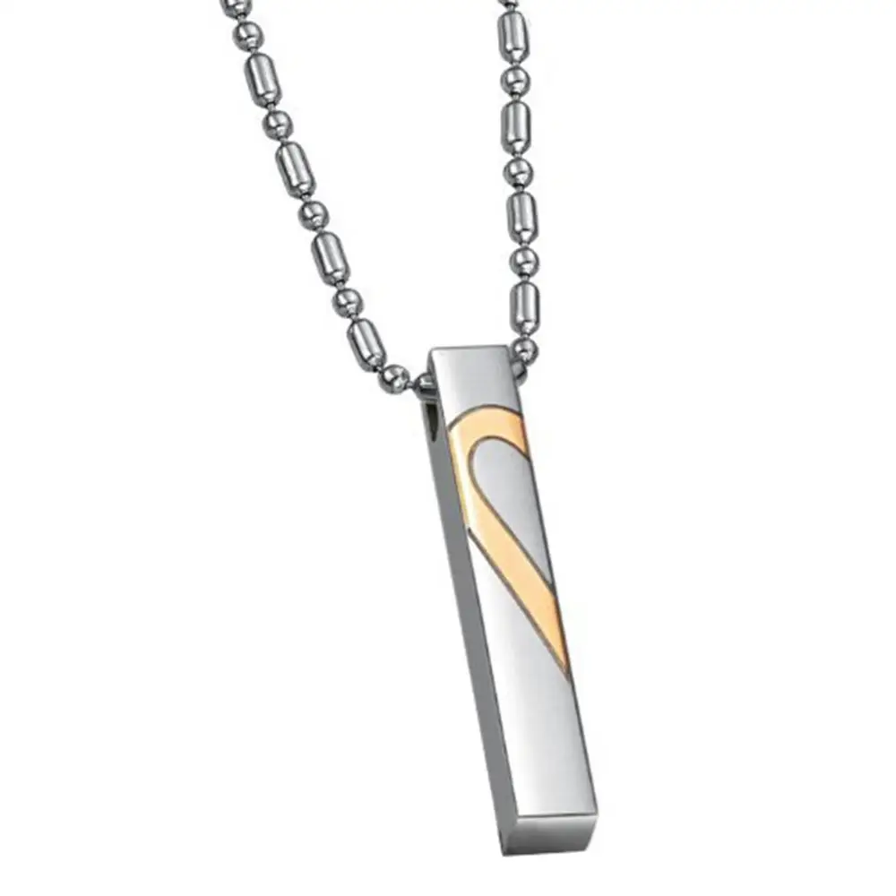 2 шт. пара ожерелий из нержавеющей стали со стразами Love is Believe полуожерелье с