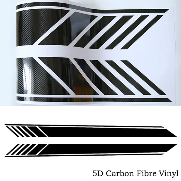 5D Carbon Fibre Стайлинга автомобилей гоночная сторона Stipe юбка наклейки тела Виниловая наклейка для Mercedes Benz GLA класс X156 GLA45 AMG GLA180 GLA200 GLA250 - Название цвета: 5D Carbon Fibre