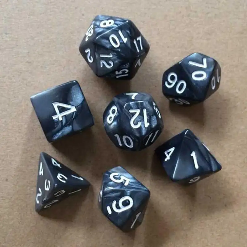 7 шт./компл. многогранные игры TRPG для подземелья драконы непрозрачные