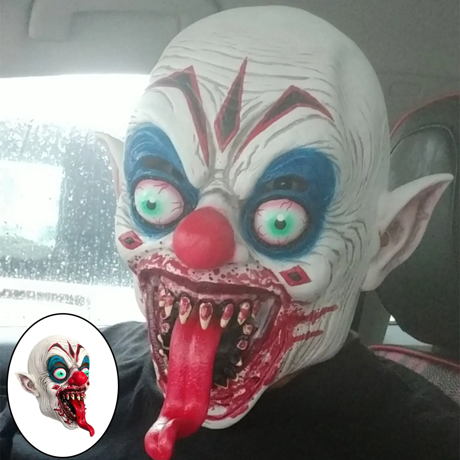

Horror Latex Mask Zombie Devil for Masquerade Role-Playing Festival Halloween Kids Women