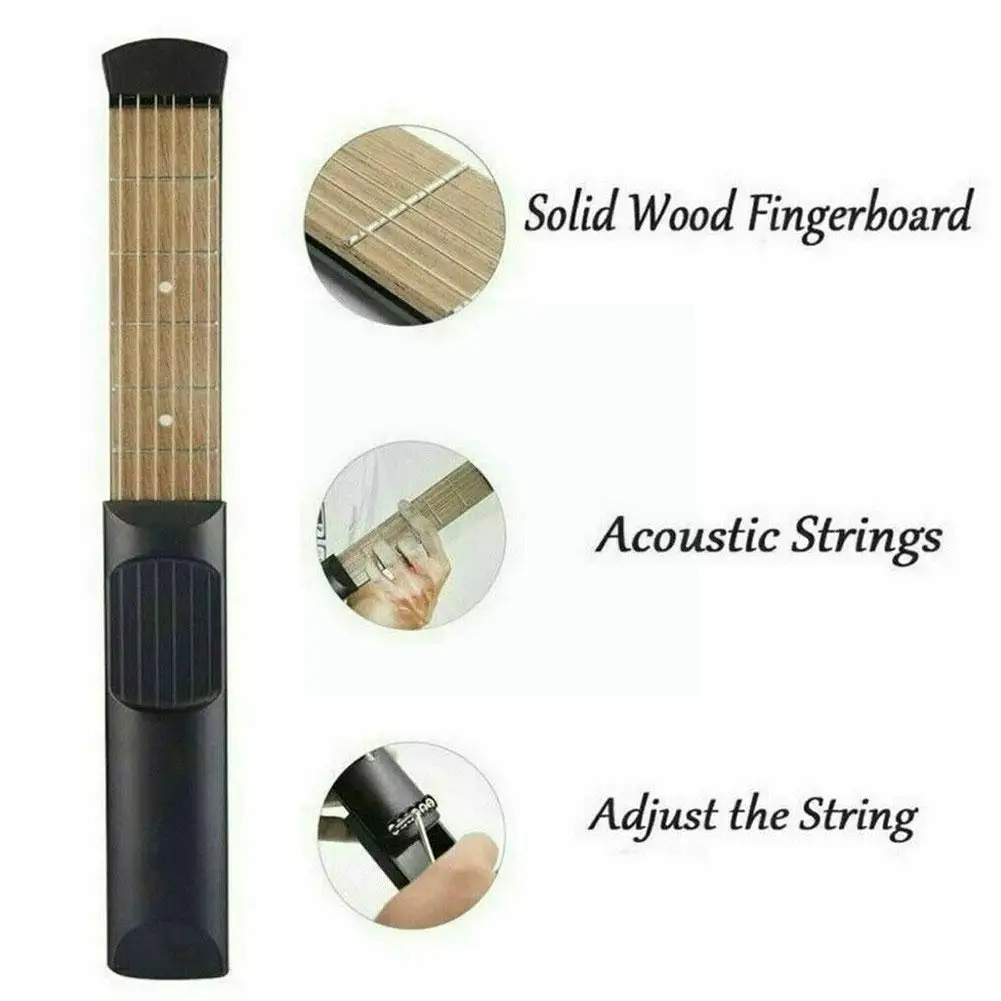 Портативная 6-струнная карманная гитара 6 Лады для гитары инструменты пальцев