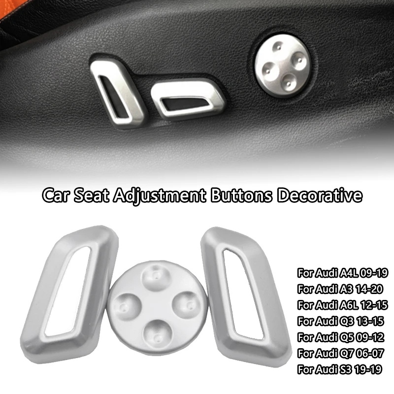 

Car Accessories Seat Adjustment Buttons Dedicated Buttons Decorative Sequins For Audi A3 Hatchback Sedan A4 A6 Q3 Q5 Q7