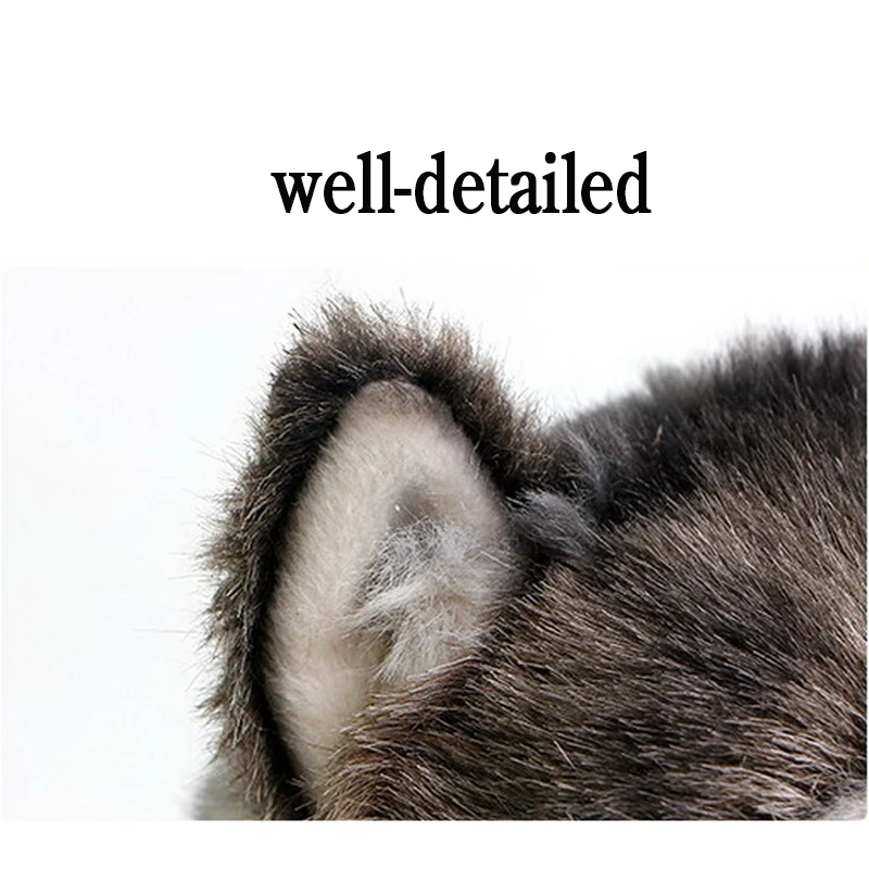 Прямая поставка милая плюшевая игрушка волк Реалистичная мягкая Набивная