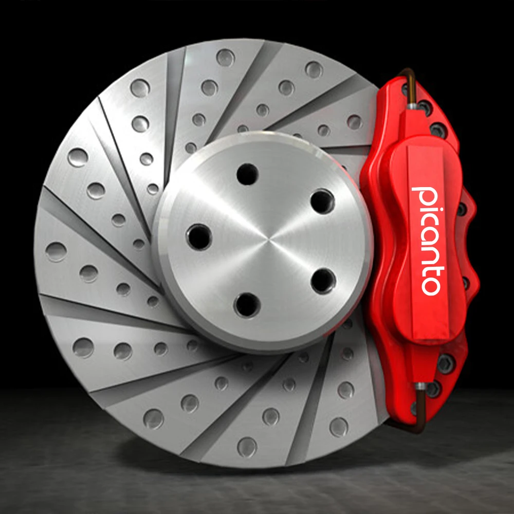 6Pcs Car Brake Caliper Badge Sticker For Kia Sportage Rio Picanto Ceed Optima Soul Forte Vehicle Heat Resistant Cover Auto Decal - купить по