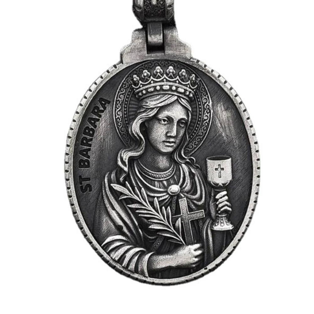 

New Pure tin religious style Christian Saint Holy Grail Accessories Pendant Necklace Catholic Chain Necklaces Tag