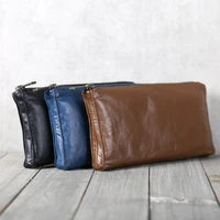 original manual men leather handbags wallet wallet card bag purse male head layer cowhide cross a wallet hand bag