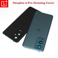original oneplus 9 pro battery back cover rear door housing panel case for one plus 9pro le2121 le2125 le2123 with camera lens