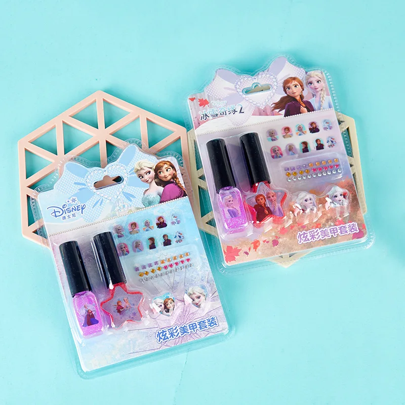 Моющийся лак для ногтей Disney Холодное сердце 2 девочек набор макияжа наклейки