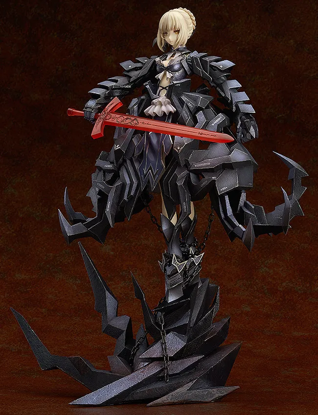 Японское аниме Fate stay Night GSC Fate Saber Alter Huke Metal gear Illustrator ver. Черная Боевая 1/7 масштабная фигурка, новая игрушка - Цвет: no box