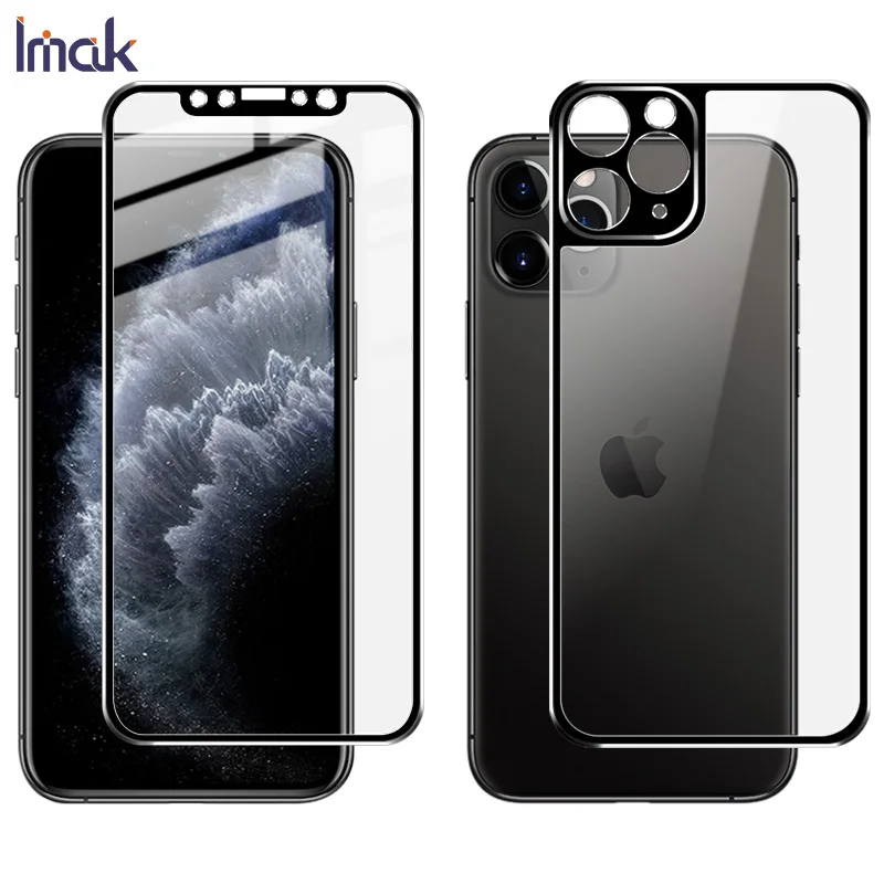 Imak 1 комплект металлическая рамка стекло для Apple iPhone 11 Pro закаленное не ломающееся