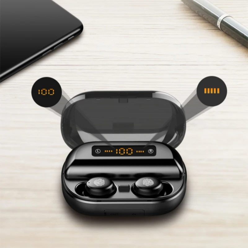 V11TWS сенсорная Беспроводная bluetooth-гарнитура гарнитура для упражнений Hi-Fi 4000 мА