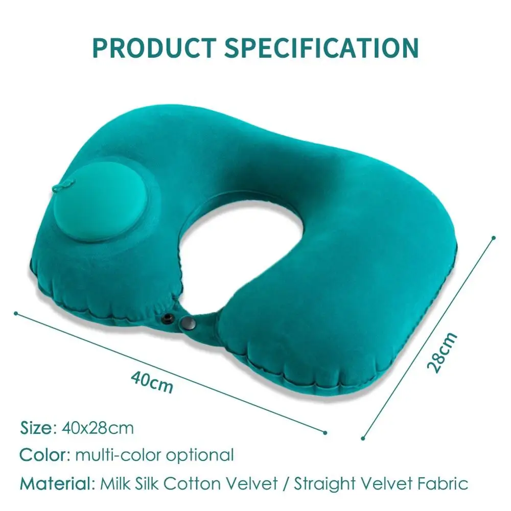 

Meijuner Press-inflatable U-shaped Pillow Functional Air Travel Cushion Office Travel Pillow Creative Portable Neck Pillow