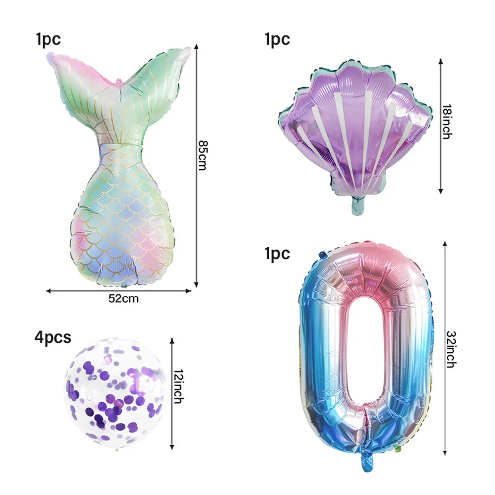 Accesorios de decoraci&oacute;n de globos para fiestas, conjunto de globos de n&uacute;meros para cumplea&ntilde;os, arco de ni&ntilde;a, decoraci&oacute;n de Baby Shower, conjunto de globos de aluminio de helio grande-1