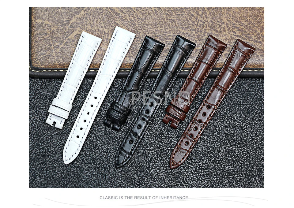 PESNO подходит для blucpain Villeret для женщин 6102/6104/6263/3650A кожа аллигатора Натуральная кожа Ремешки для наручных часов