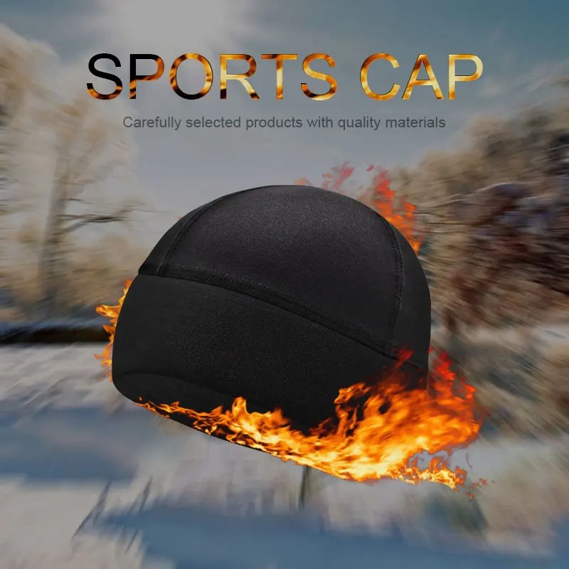 

unisex riding hood without brim motorcycle winter helmet lining cap Windproof dustproof outdoor sports cap for camping hiking