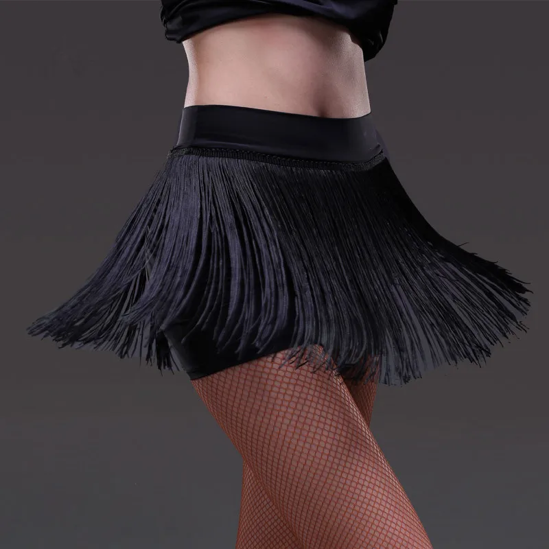 

2021 New Lady Latin Dance Skirt For Womens black tassel Styles Latin Dance Dress Competition/Practice Dancewear skirts S-2XL