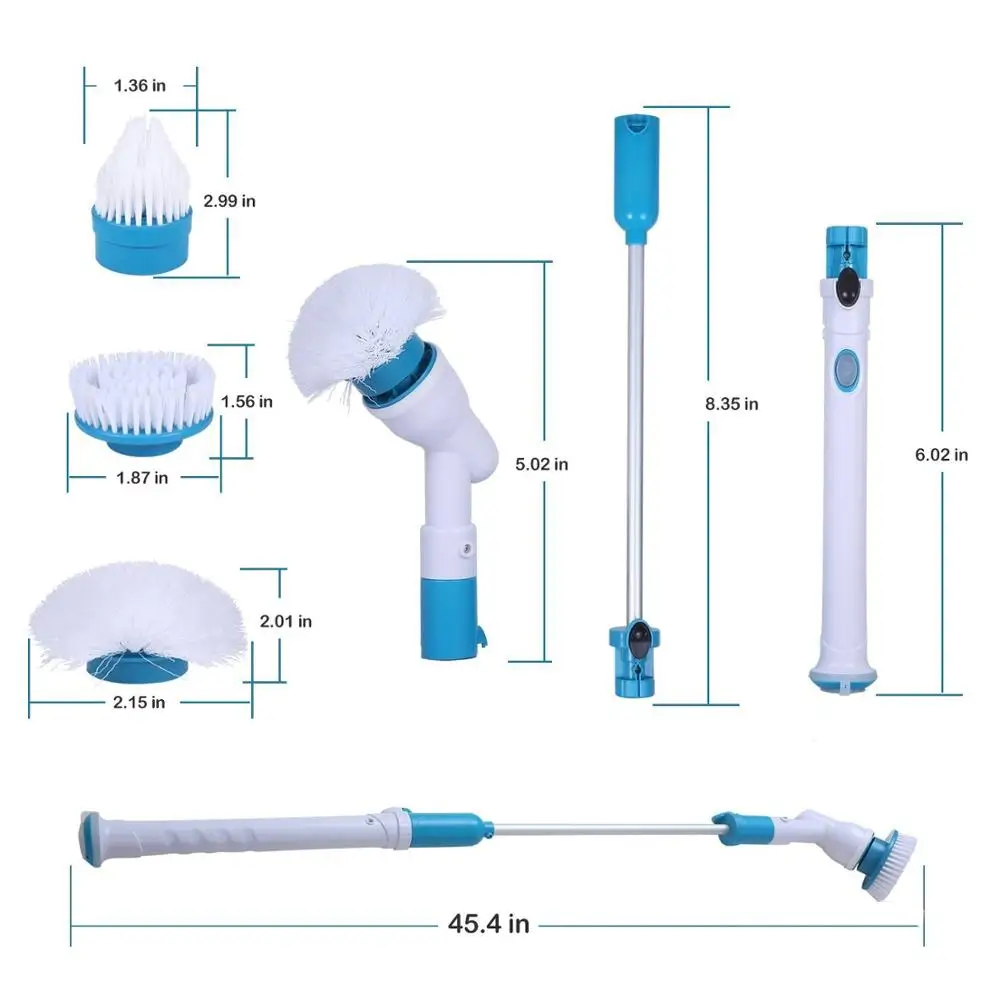 Щетка-скребок электрическая беспроводная аккумуляторная с удлинителем и ручкой