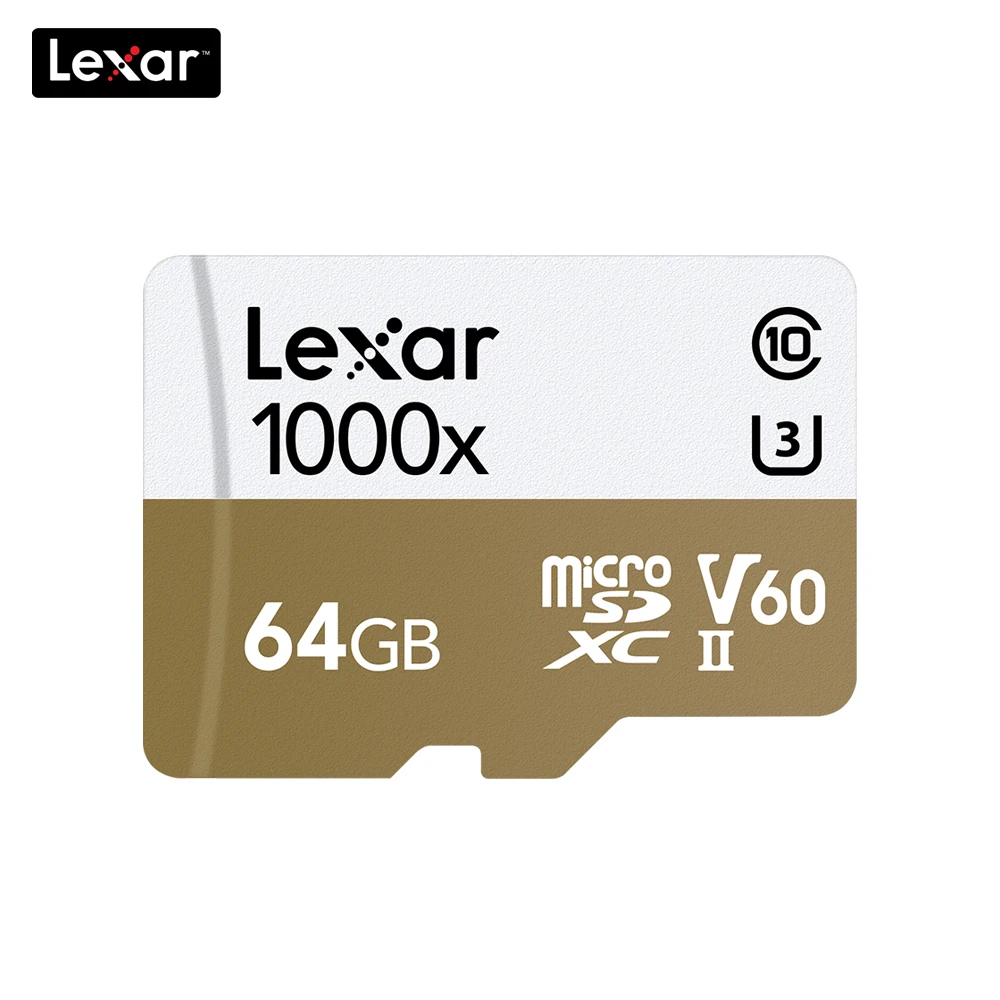 Оригинал Lexar 1000x Micro SD класс 10 64 ГБ micro SDXC до 150 МБ/с./с tf кардридер UHS для дрона