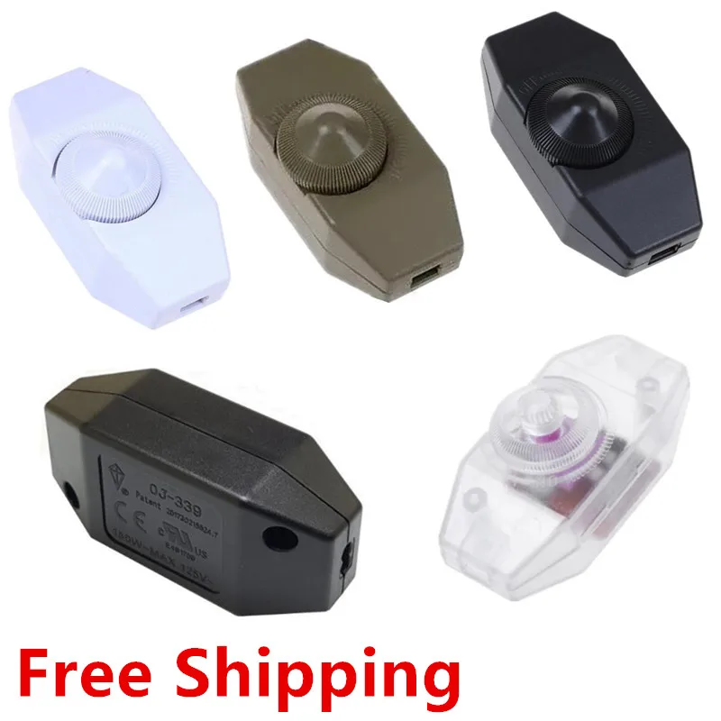 

High Quality led dimmer switch Adjustable Controller Knob 220v Lamp Dimmer Cord Switch Plug In Table Floor Light Dimming On Off
