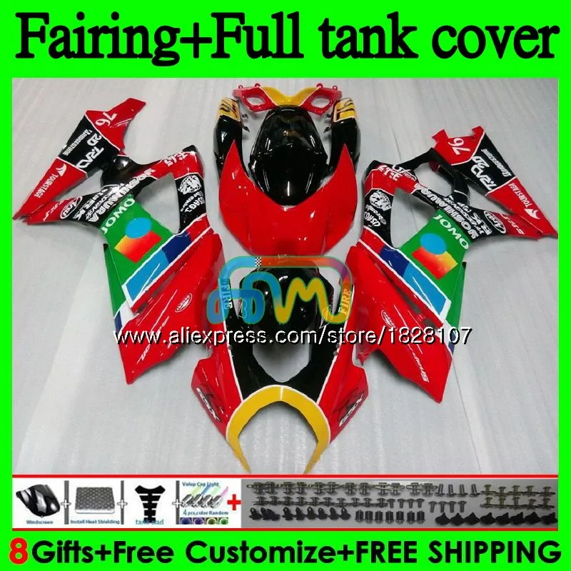

Body +Tank For SUZUKI GSXR1000 JOMO red sale CC GSXR-1000 K7 GSXR 1000 1000CC 99BS.4 GSX-R1000 GSX R1000 07 08 2007 2008 Fairing
