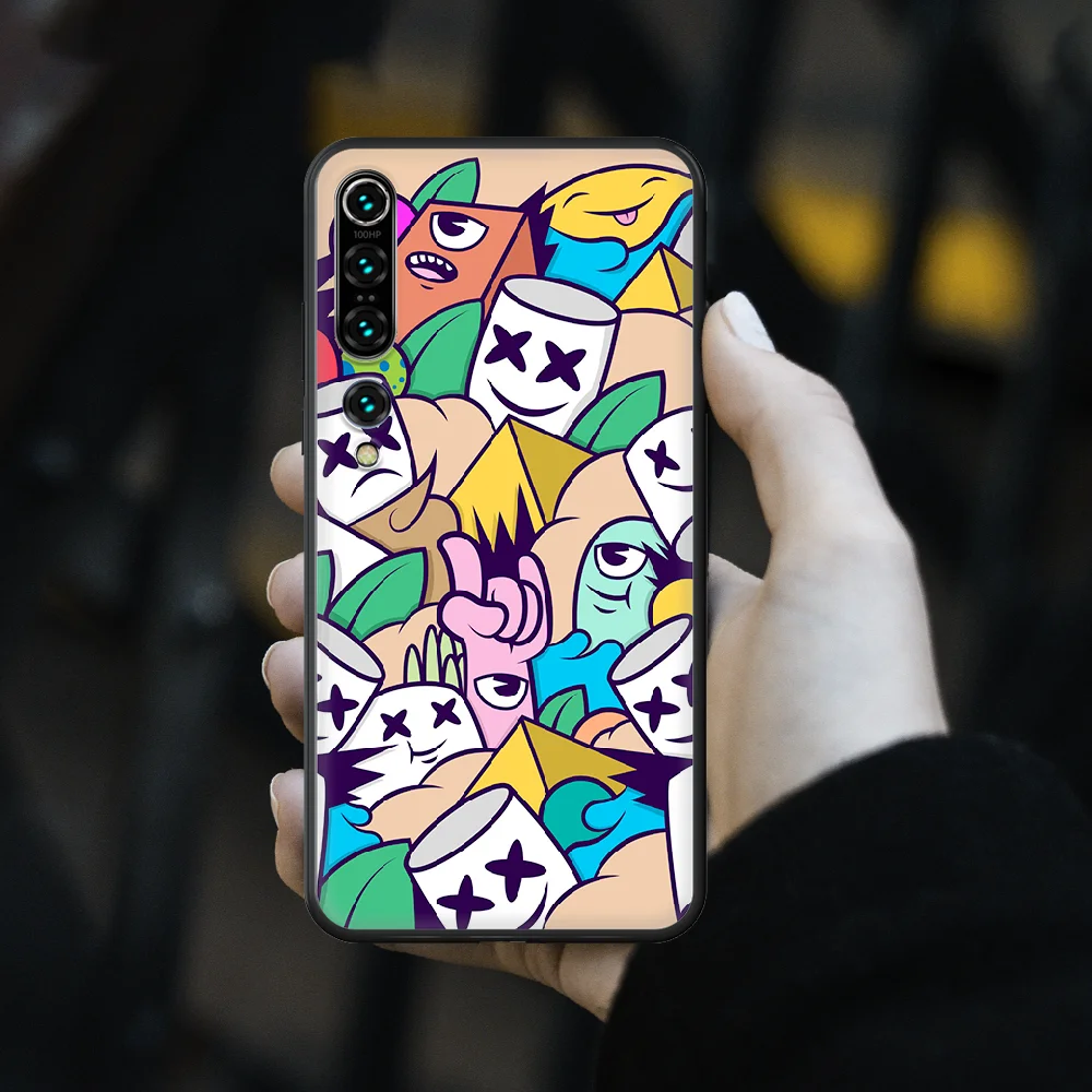 

DJ Doctom Marshmello Phone case for Xiaomi mi 4 5X 6 X A1 A2 8 9 T 10 F1 Lite pro SE Max Mix Note 2 3 lite black Waterproof