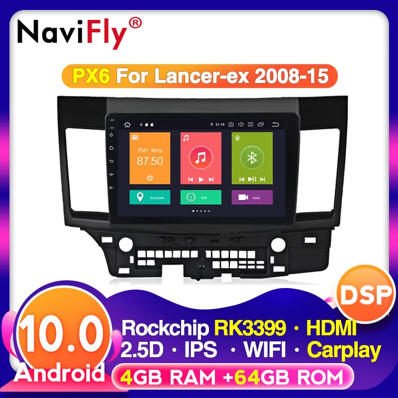 9inch Octa Core 2din Android10.0 Car multimedia Player For Mitsubishi LENCER EX 2007-2016 video Radio GPS navigation DSP IPS | Автомобили