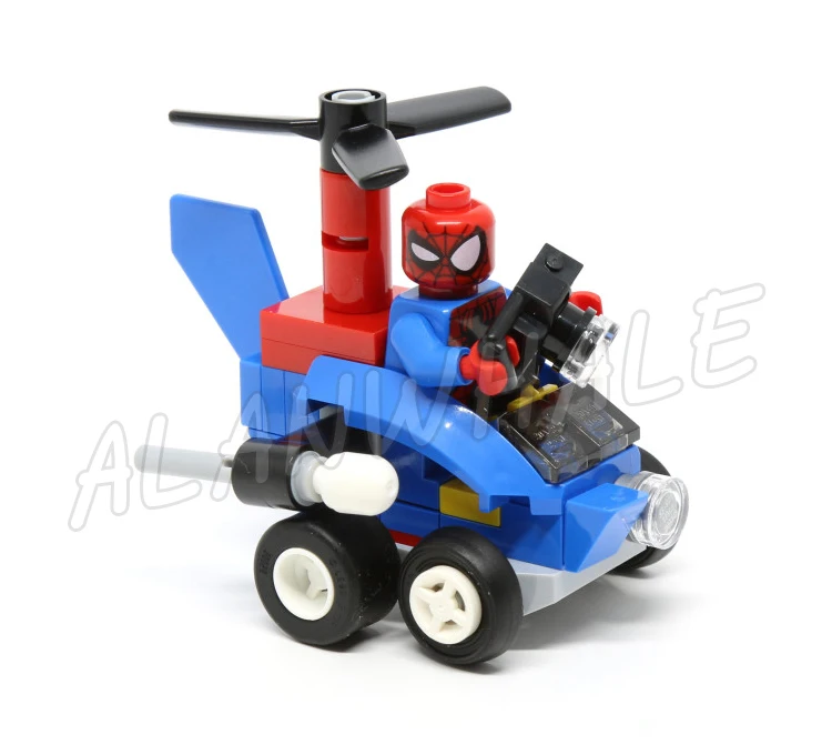 Строительные блоки 6 типов Мстители супербойцы Зеленый Гоблин паук капитан Череп