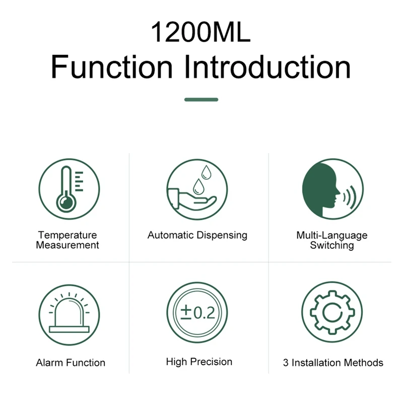 

2 in 1 K9 Pro Plus Non-Contact Digital Infrared Thermometer Hand Washing Soap Dispenser Machine Termometro 1200Ml