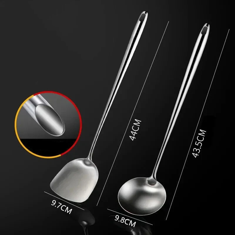Лопатка из нержавеющей стали 304 удлиненная Бытовая кухонная техника ложка для