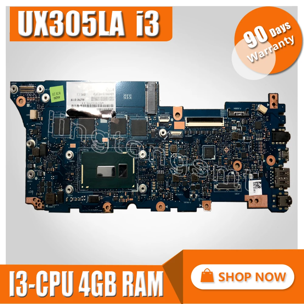 

UX305LA материнская плата для ноутбука For Asus Zenbook UX305 UX305L U305L U305LA оригинальная материнская плата I3-CPU 4 Гб ОЗУ протестированная 100% работа