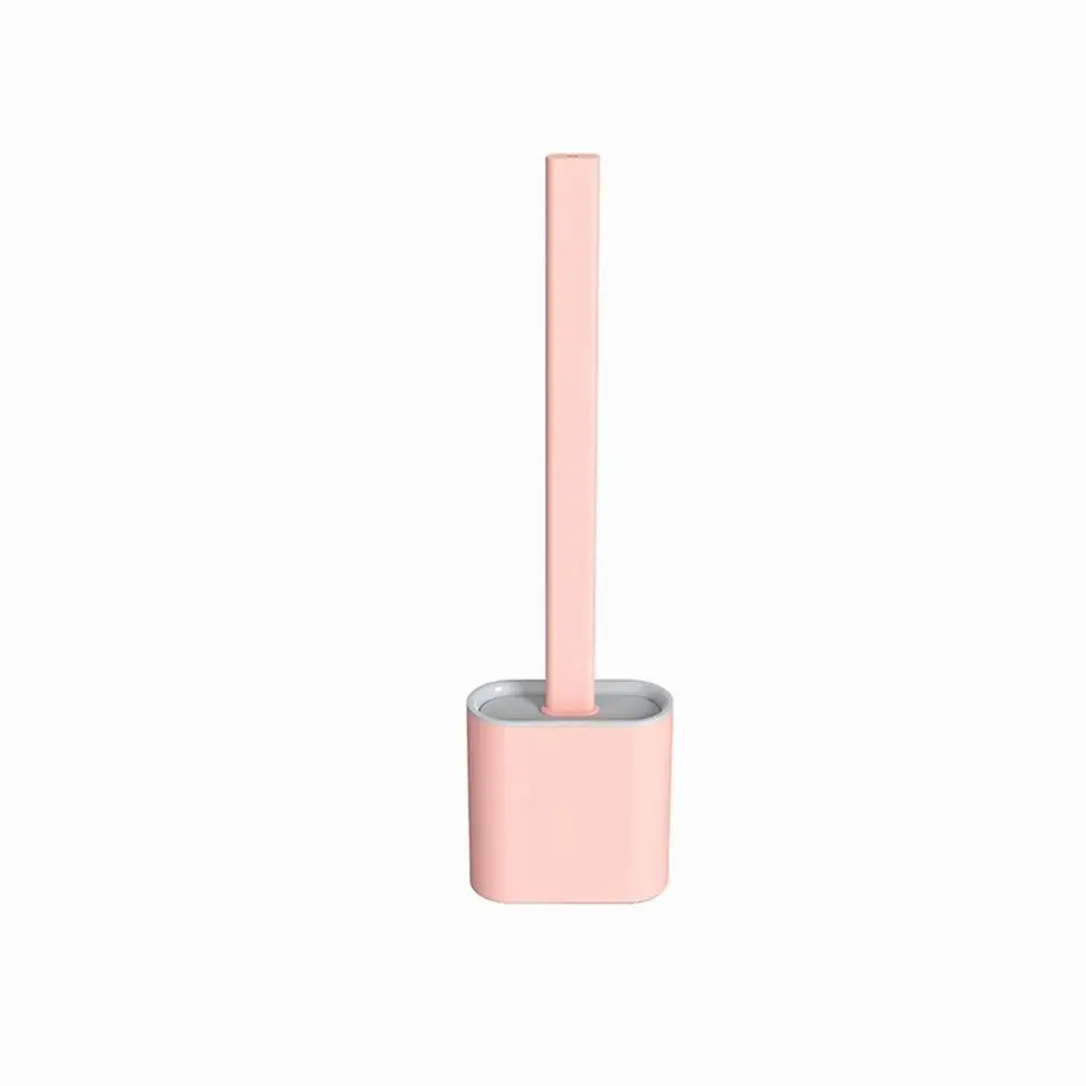 

Floor-standing Wall-mounted Cleaning Brush Silicone Toilet Brush with Base Rubber Head Holder Bathroom Hardware Accessories