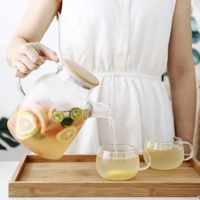 Прозрачный стеклянный термостойкий чайник 1 л/ 8 л | Дом и сад