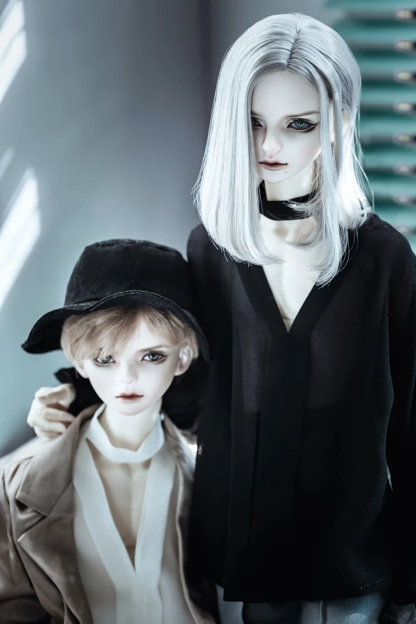 BJD кукольная одежда с v образным вырезом и рукавами фонариками шифоновый пуловер