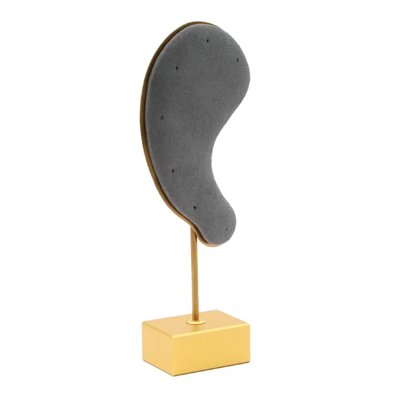 

Fashion Earring Display Stand Microfiber Earring Holder Ear-Shaped Ear Clip Stud Jewelry Display Organizer Stand