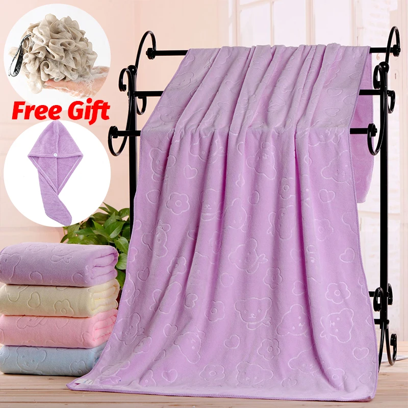 Впитывающее банное полотенце из микрофибры мягкое для душа быстросохнущее