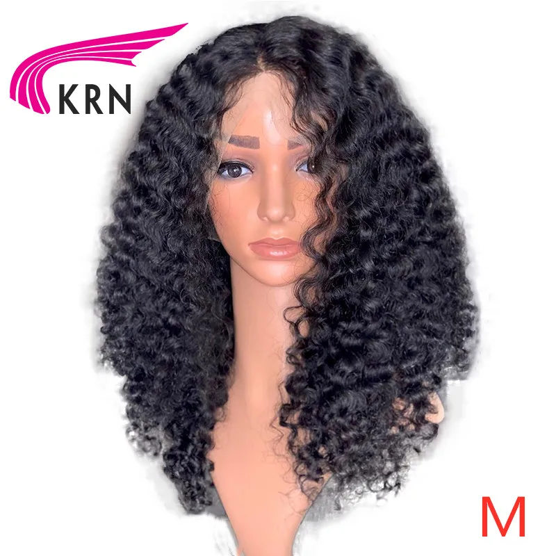 КРН курчавые 13х6 синтетические волосы remy на шнурке спереди среднего размера 8 &quot