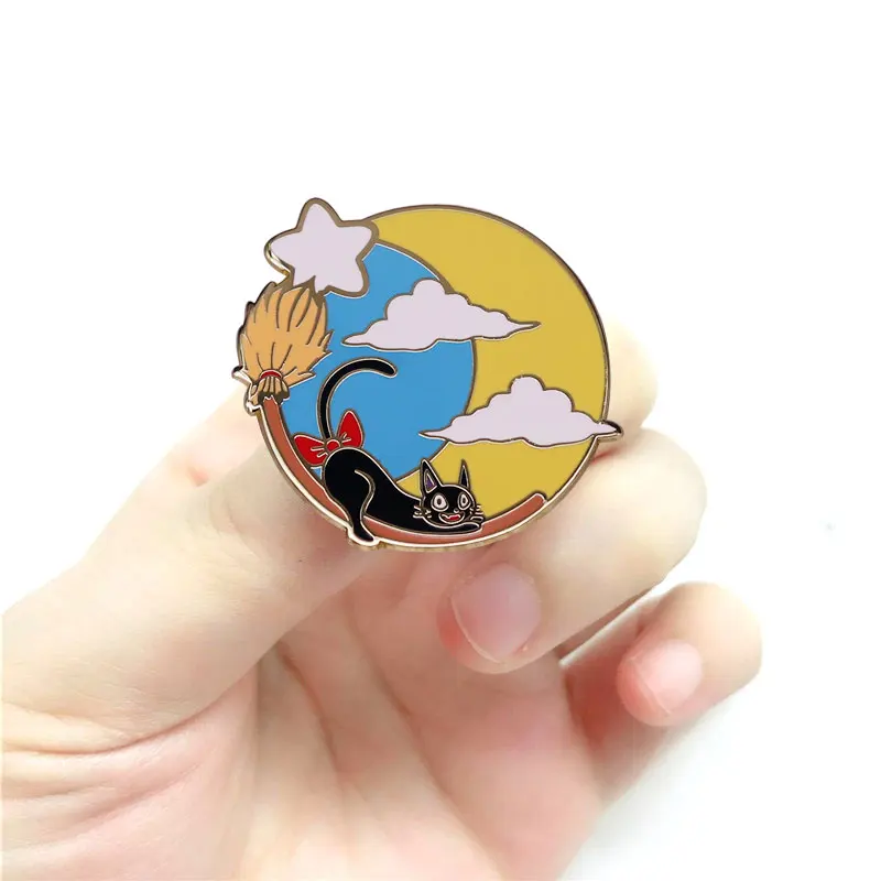 Kiki's Delivery Service Black Cat Jiji брошь заколки эмалированные металлические значки
