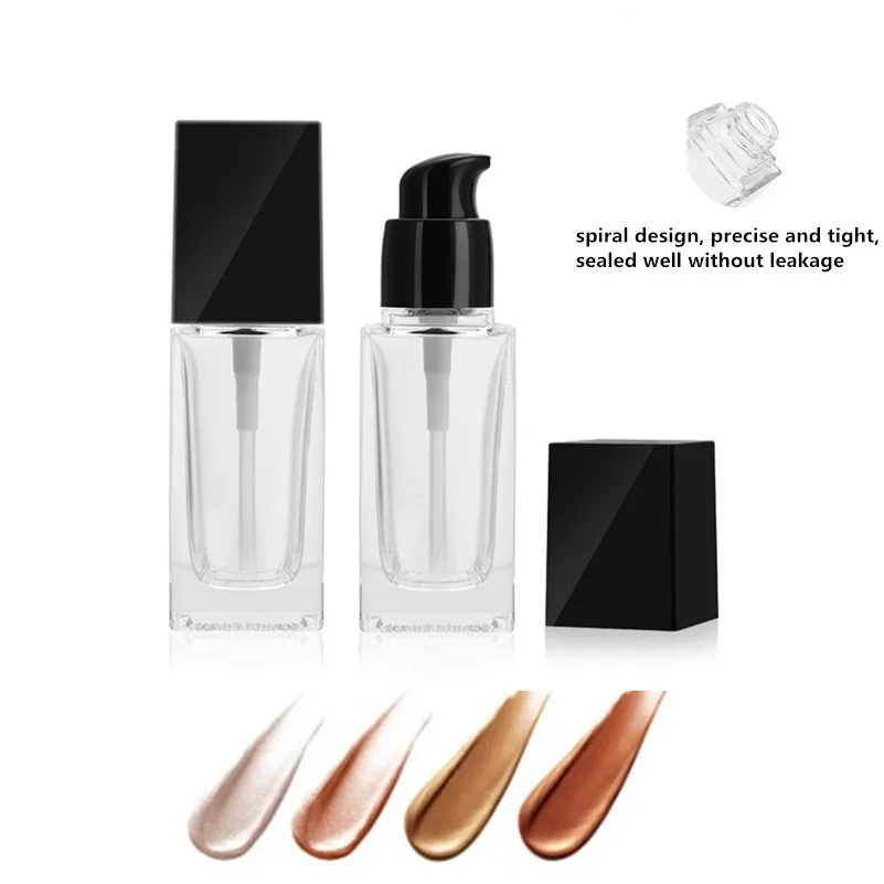 

Квадратная эмульсия основа с жидкостью для бутылок Essence 30 мл, многоразовые Пустые бутылки, косметический мини-контейнер для упаковки