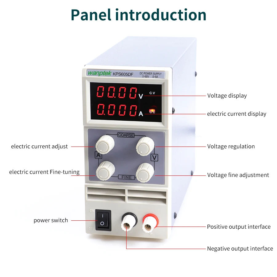 Регулируемый цифровой источник питания постоянного тока лабораторный