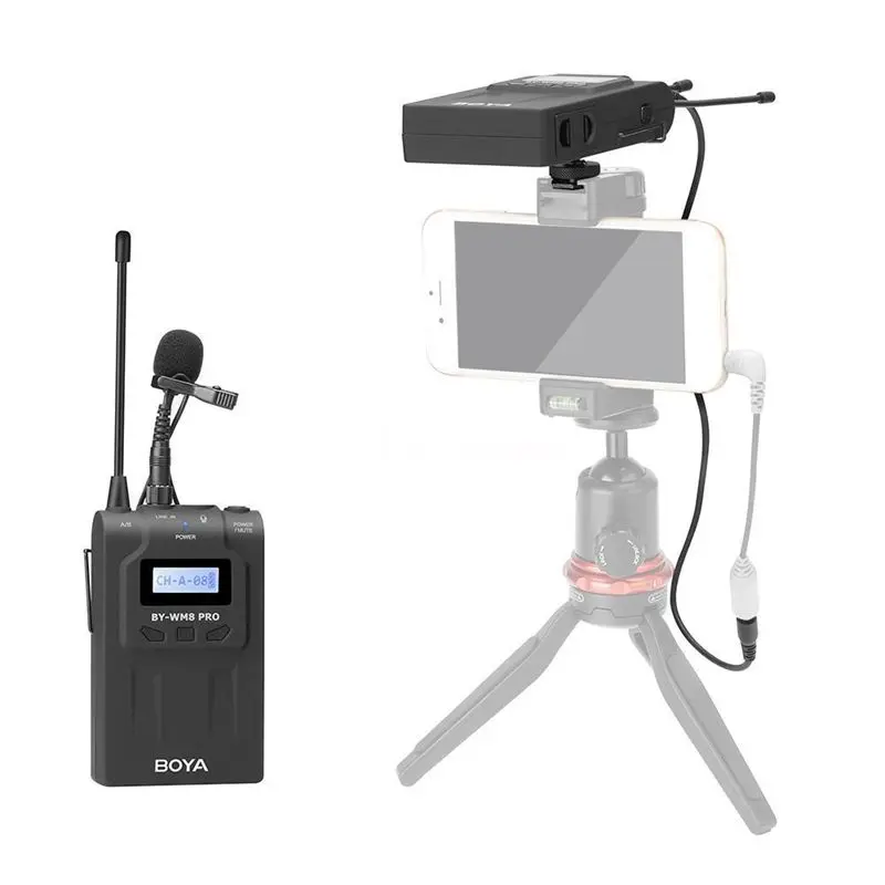 Профессиональный двухканальный петличный микрофон BOYA BY WM8 Pro K1 UHF