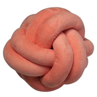 

Knotted Plush Ball Design Round Throw Pillow Waist Back Cushions Home Sofa Bed Decoration Dolls Toys For Kids 18cm/30cm/25cm