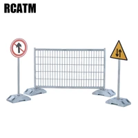 mini metal guardrail fence warning sign for 110 rc crawler 114 tamiya truck scania actros volvo man trx4 scx10 trx6 diy