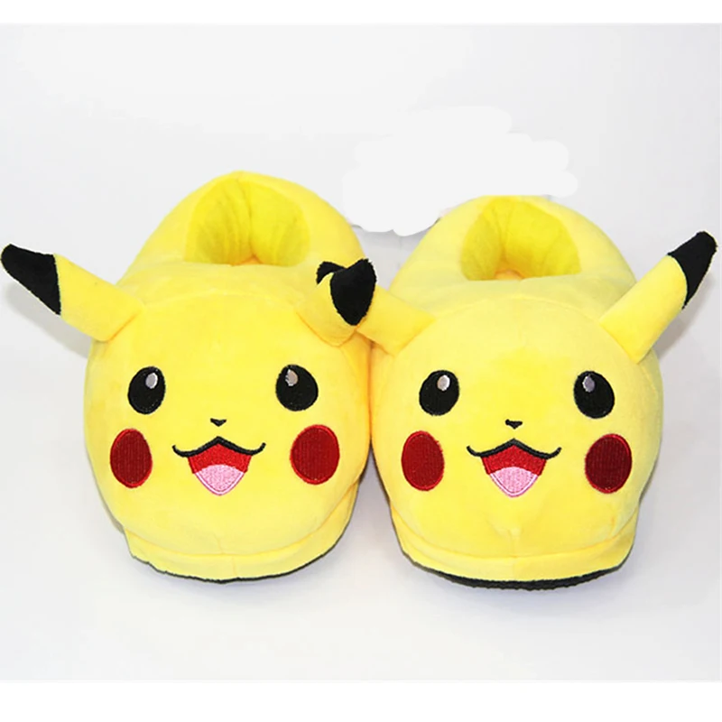 28 см; домашние плюшевые тапочки с карманами и животными; XY Pikachu Eevee; домашние тапочки для взрослых; сезон осень-зима; SA1499 - Цвет: 1