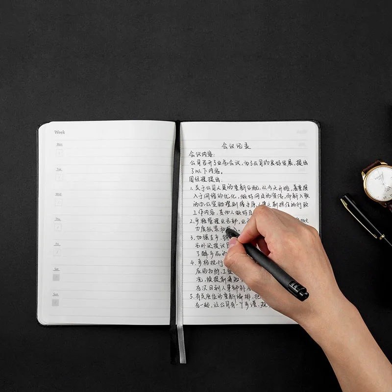 Xiaomi Kinbor Бизнес ручка для записной книжки Подарочная коробка с карандашей, пенал шариковая ручка закладки Многофункциональная офисная Конференция расходные материалы