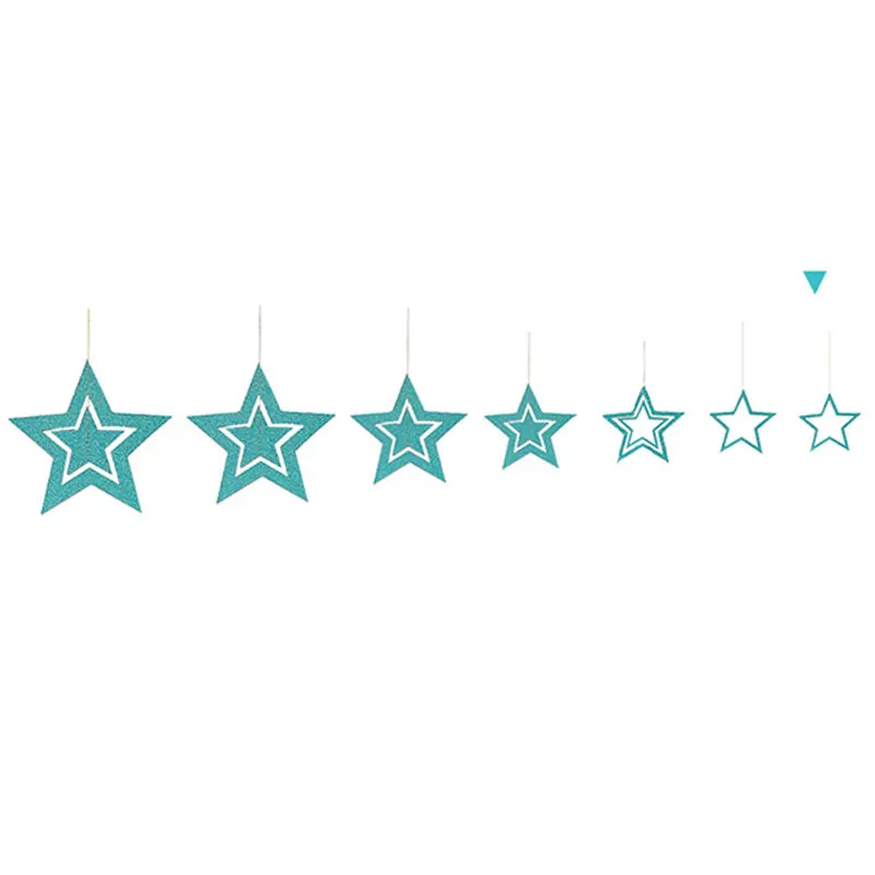 7 шт./компл. креативные полые звезды подвесные украшения потолочные золотые