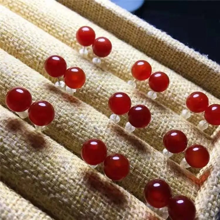 Серьги-гвоздики из натурального нефрита для женщин и мужчин серьги с сердоликом