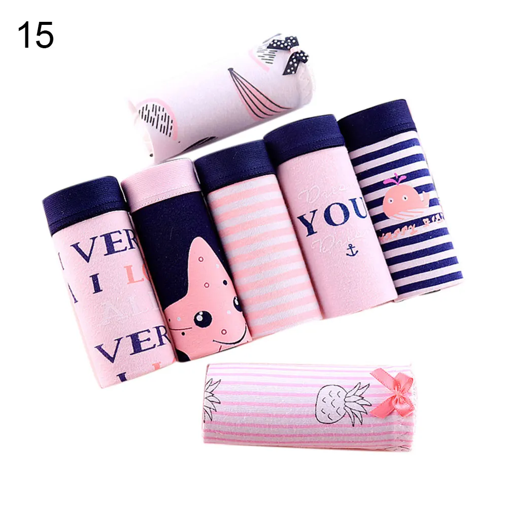 7Pcs Женщины менструации физиологическое нижнее белье антибактериальные размера