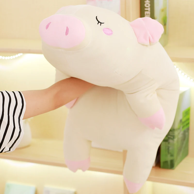 Новая милая мягкая Копилка 35-85 см плюшевая игрушка лежа ленивая свинья