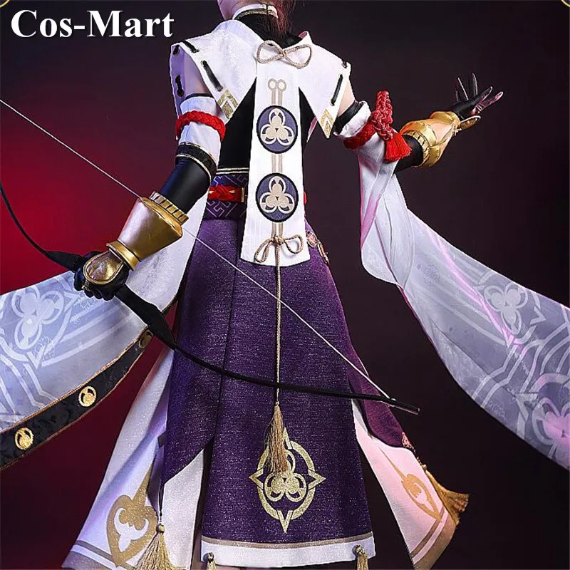 Cos-Mart Game Genshin Impact Kujou Sara Косплей Костюм Высокое качество Великолепная боевая форма